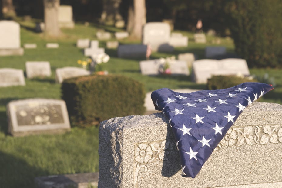 Soldier's grave who died fighting the fake war on terror.US 